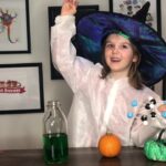 States of Matter experiments by a little girl dressed as a witch